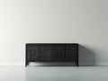 Mueble recibidor efecto madera 180x40x75 cm - negro - 4 puertas
