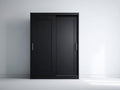 Armarios de madera 200x60x210 cm - negro - 2 puertas correderas para dormitorio